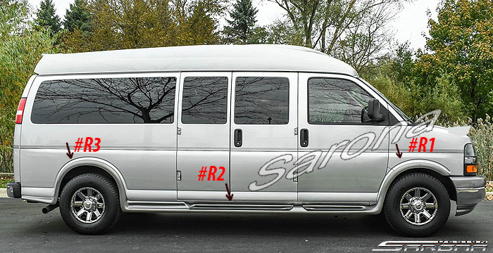 Custom Chevy Express Van  Long Wheel Base Running Boards (2003 - 2024) - $1590.00 (Part #CH-016-SB)